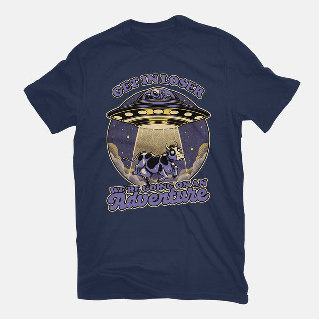 Cow Alien Get In Loser-Mens-Basic-Tee-Studio Mootant