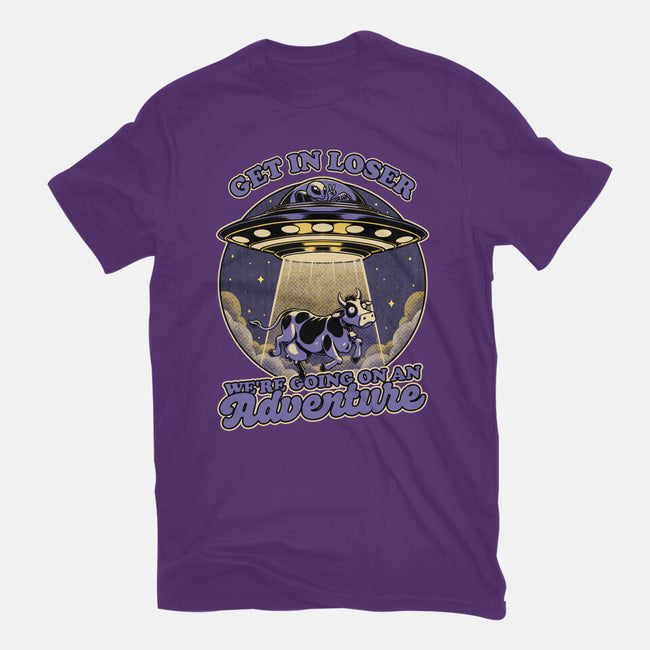 Cow Alien Get In Loser-Mens-Basic-Tee-Studio Mootant