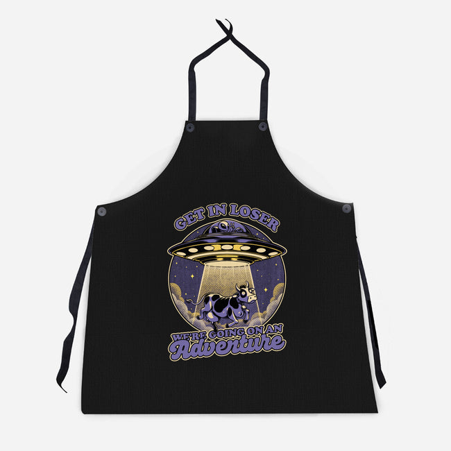 Cow Alien Get In Loser-Unisex-Kitchen-Apron-Studio Mootant