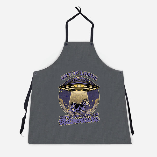 Cow Alien Get In Loser-Unisex-Kitchen-Apron-Studio Mootant