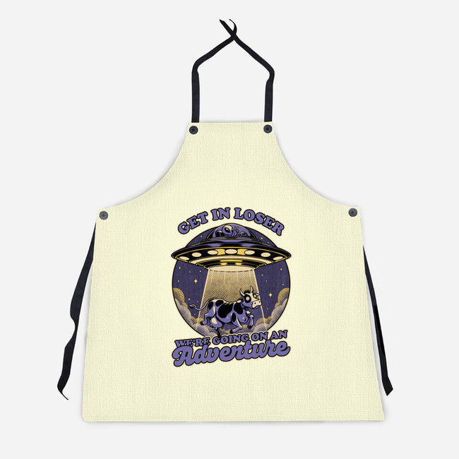 Cow Alien Get In Loser-Unisex-Kitchen-Apron-Studio Mootant
