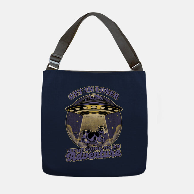 Cow Alien Get In Loser-None-Adjustable Tote-Bag-Studio Mootant