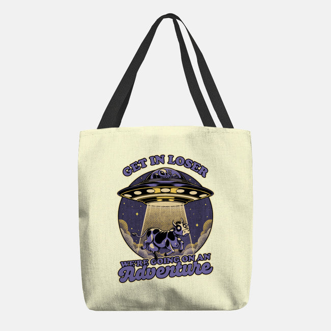Cow Alien Get In Loser-None-Basic Tote-Bag-Studio Mootant
