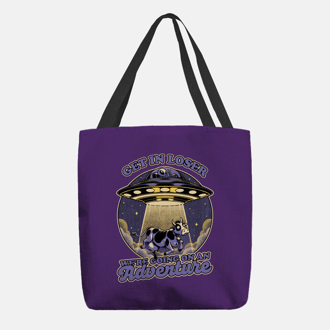 Cow Alien Get In Loser-None-Basic Tote-Bag-Studio Mootant