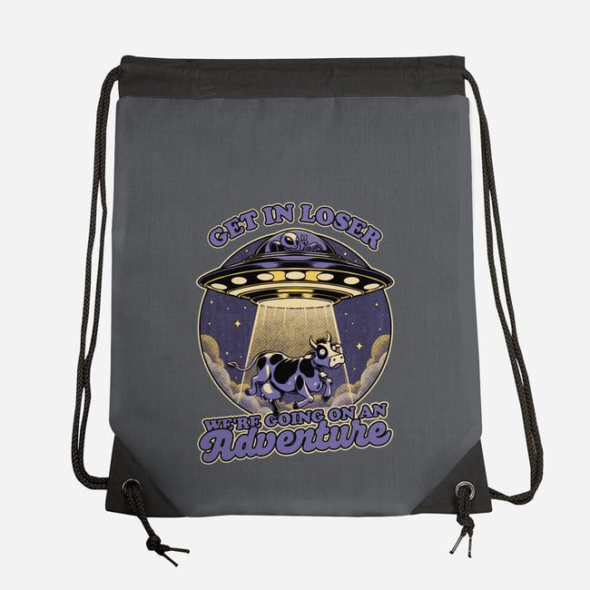 Cow Alien Get In Loser-None-Drawstring-Bag-Studio Mootant