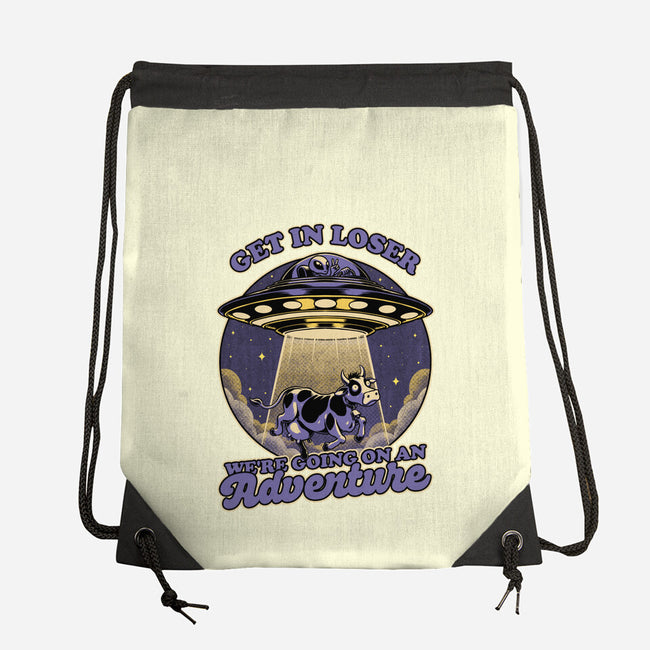 Cow Alien Get In Loser-None-Drawstring-Bag-Studio Mootant