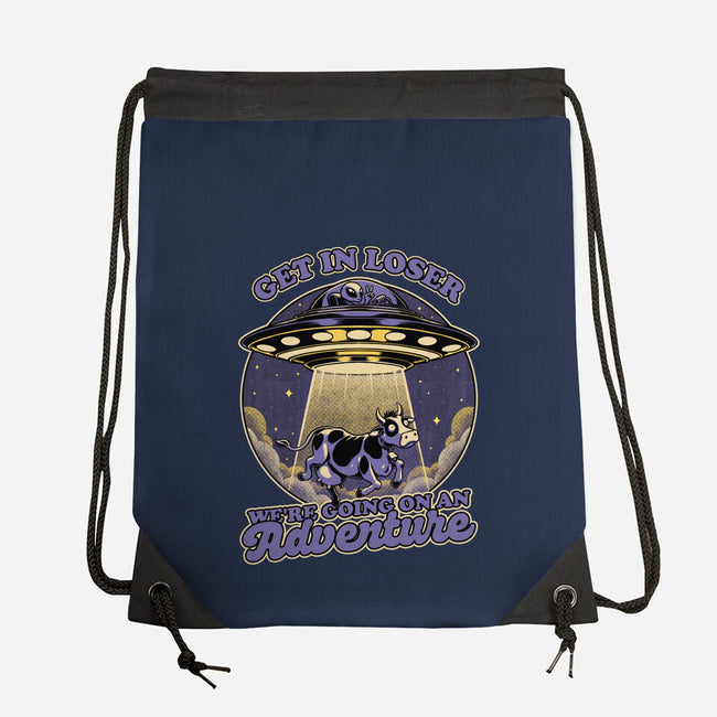 Cow Alien Get In Loser-None-Drawstring-Bag-Studio Mootant