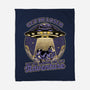 Cow Alien Get In Loser-None-Fleece-Blanket-Studio Mootant