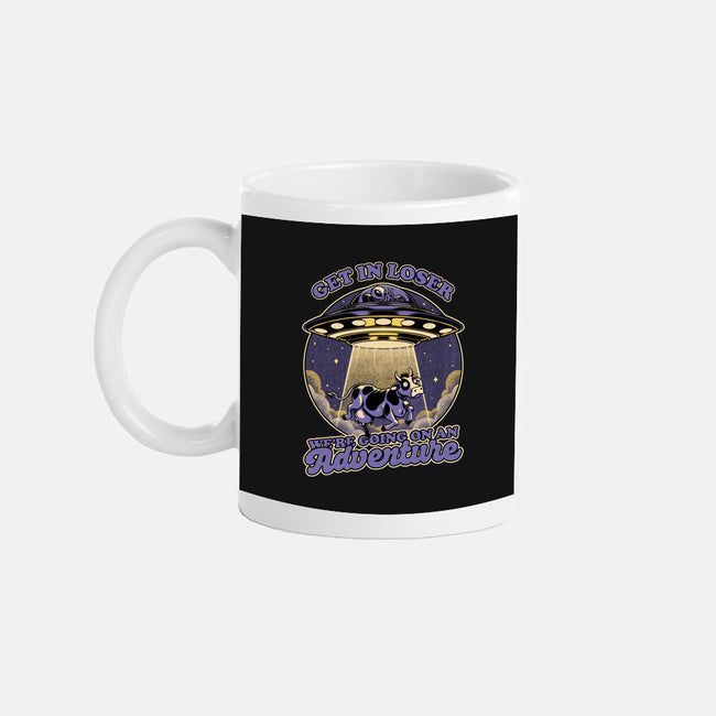 Cow Alien Get In Loser-None-Mug-Drinkware-Studio Mootant