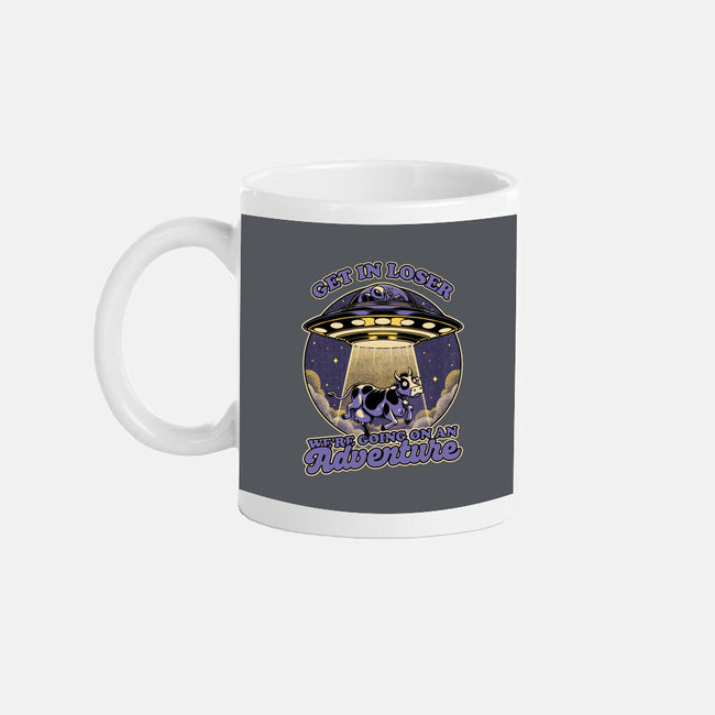 Cow Alien Get In Loser-None-Mug-Drinkware-Studio Mootant