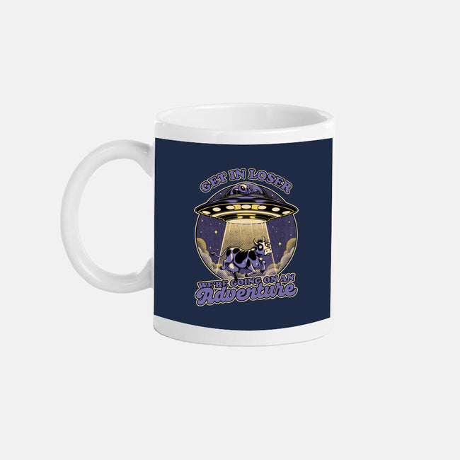 Cow Alien Get In Loser-None-Mug-Drinkware-Studio Mootant