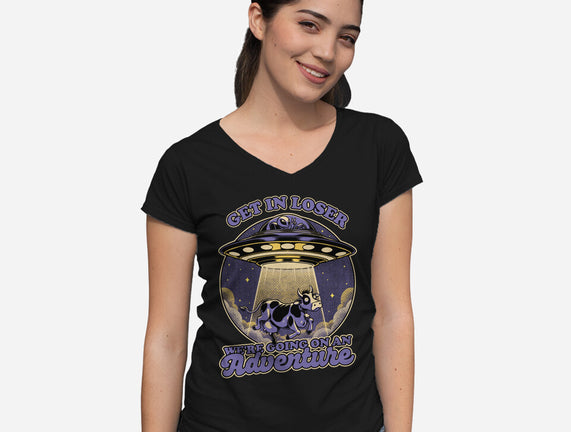 Cow Alien Get In Loser