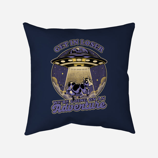 Cow Alien Get In Loser-None-Removable Cover w Insert-Throw Pillow-Studio Mootant