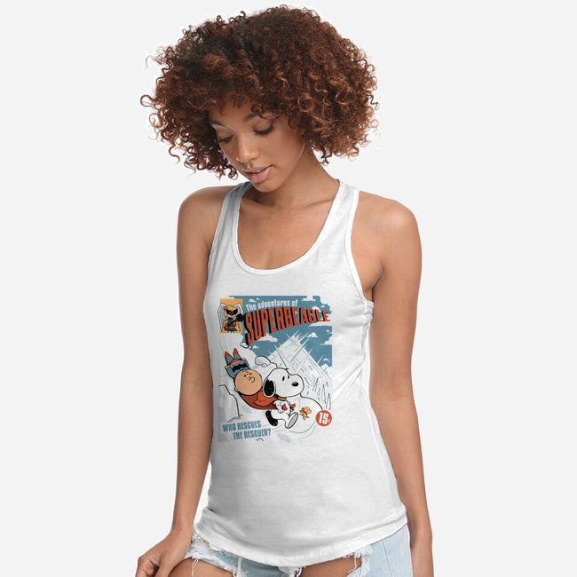 The Adventures Of SuperBeagle-Womens-Racerback-Tank-Heyra Vieira