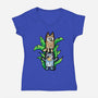 Tiki Sisters-Womens-V-Neck-Tee-nickzzarto