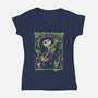 Rest In Metal-Womens-V-Neck-Tee-Henrique Torres
