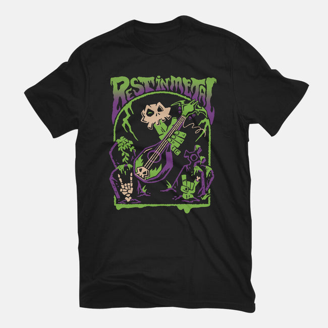 Rest In Metal-Unisex-Basic-Tee-Henrique Torres