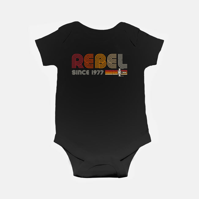 Rebel Since 1977-Baby-Basic-Onesie-DrMonekers