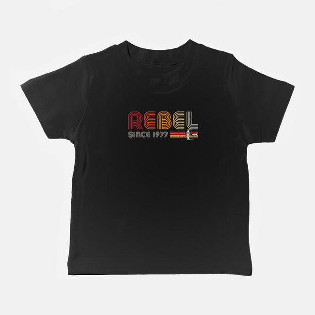 Rebel Since 1977-Baby-Basic-Tee-DrMonekers