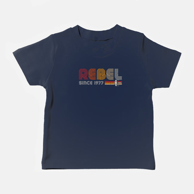 Rebel Since 1977-Baby-Basic-Tee-DrMonekers