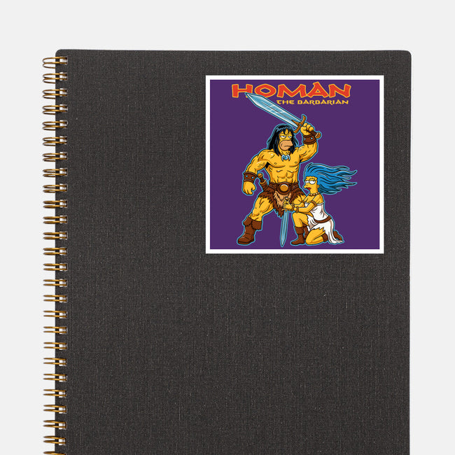 Homan The Barbarian-None-Glossy-Sticker-P1yu5h