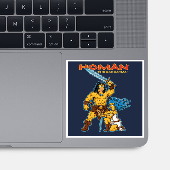 Homan The Barbarian-None-Glossy-Sticker-P1yu5h