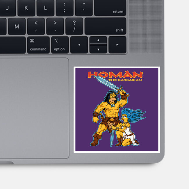Homan The Barbarian-None-Glossy-Sticker-P1yu5h