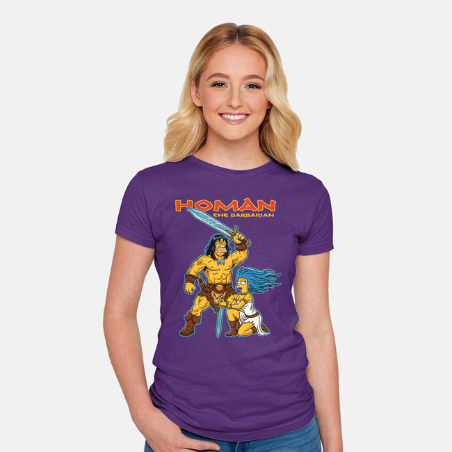 Homan The Barbarian-Womens-Fitted-Tee-P1yu5h