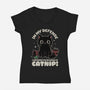 It's The Catnip's Fault-Womens-V-Neck-Tee-Popnotic