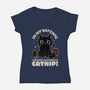 It's The Catnip's Fault-Womens-V-Neck-Tee-Popnotic