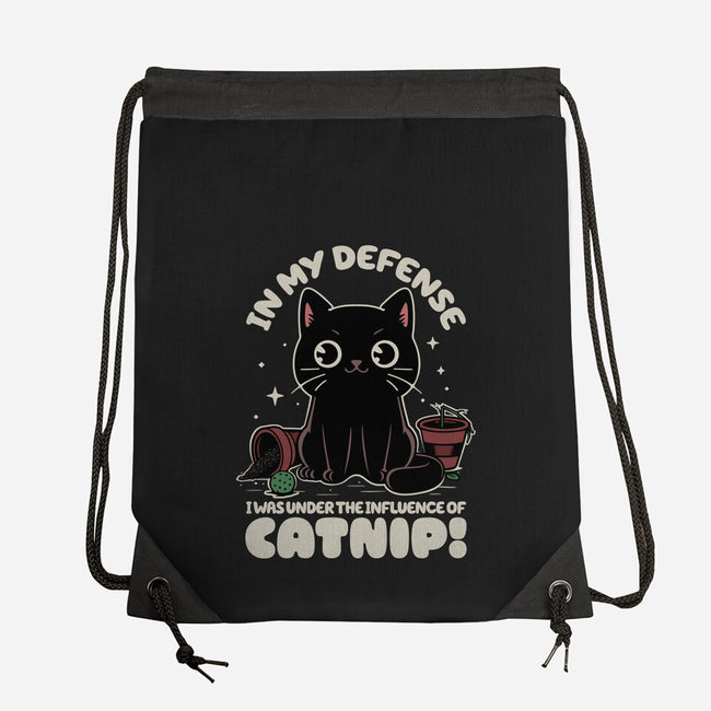 It's The Catnip's Fault-None-Drawstring-Bag-Popnotic