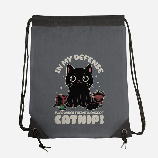 It's The Catnip's Fault-None-Drawstring-Bag-Popnotic