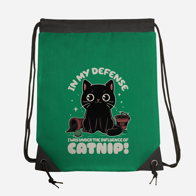 It's The Catnip's Fault-None-Drawstring-Bag-Popnotic