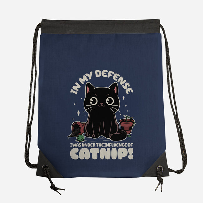 It's The Catnip's Fault-None-Drawstring-Bag-Popnotic