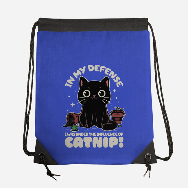 It's The Catnip's Fault-None-Drawstring-Bag-Popnotic