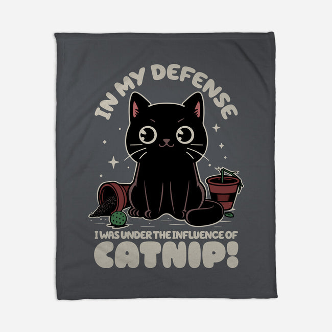 It's The Catnip's Fault-None-Fleece-Blanket-Popnotic