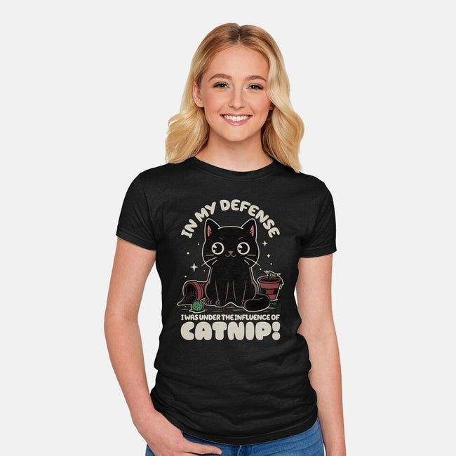 It's The Catnip's Fault-Womens-Fitted-Tee-Popnotic
