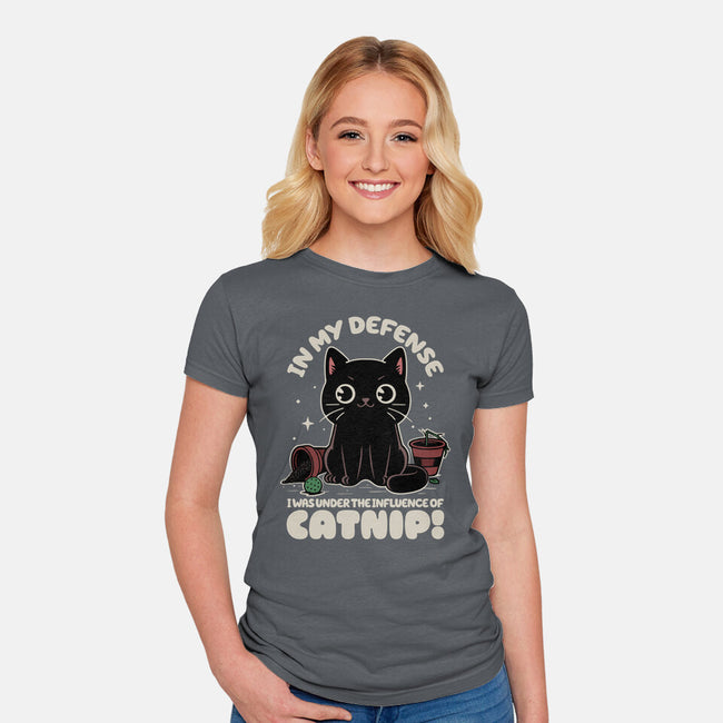 It's The Catnip's Fault-Womens-Fitted-Tee-Popnotic