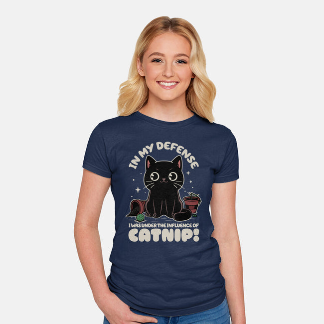 It's The Catnip's Fault-Womens-Fitted-Tee-Popnotic