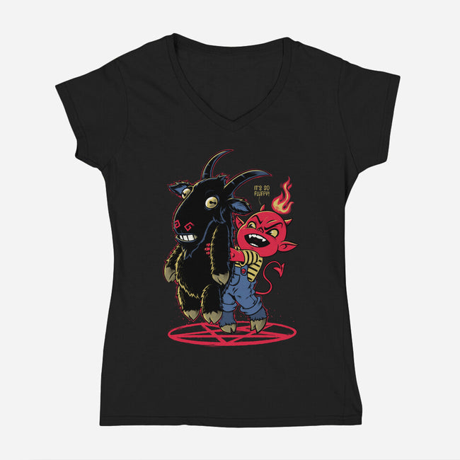 It's So Fluffy-Womens-V-Neck-Tee-Popnotic
