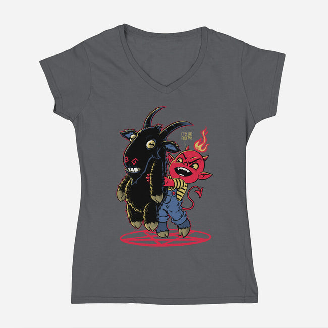 It's So Fluffy-Womens-V-Neck-Tee-Popnotic
