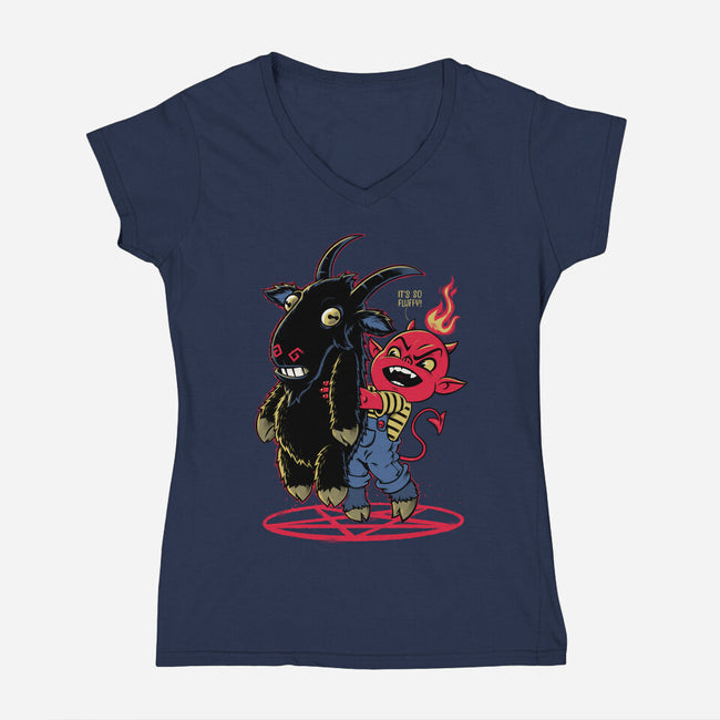 It's So Fluffy-Womens-V-Neck-Tee-Popnotic