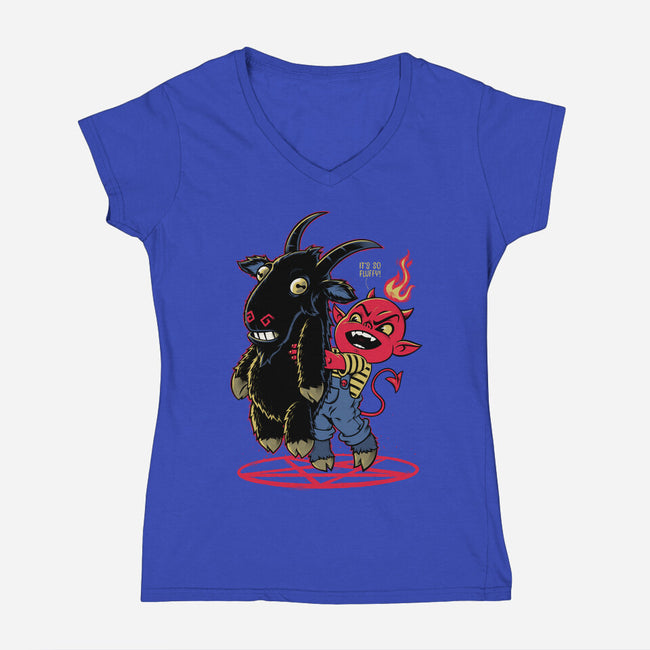 It's So Fluffy-Womens-V-Neck-Tee-Popnotic