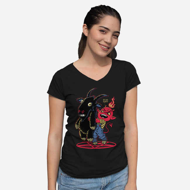 It's So Fluffy-Womens-V-Neck-Tee-Popnotic