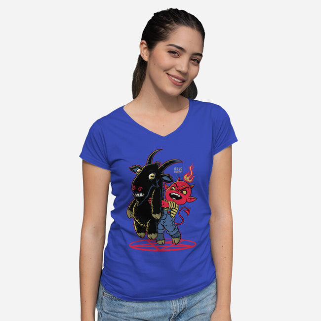 It's So Fluffy-Womens-V-Neck-Tee-Popnotic