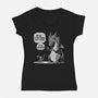 Sarcastic Dragon-Womens-V-Neck-Tee-Popnotic