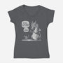 Sarcastic Dragon-Womens-V-Neck-Tee-Popnotic