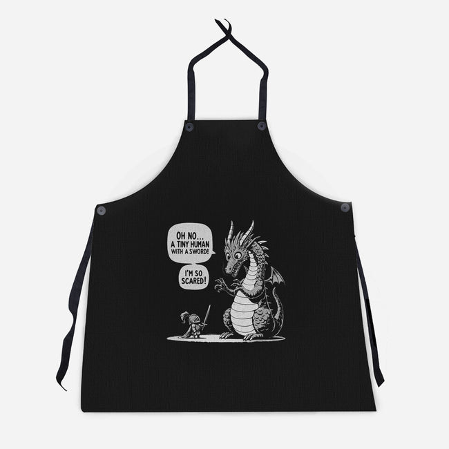 Sarcastic Dragon-Unisex-Kitchen-Apron-Popnotic