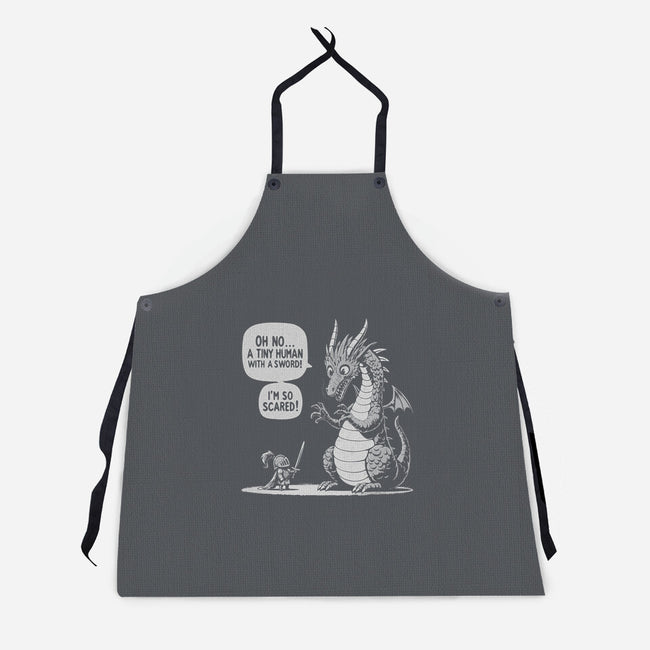 Sarcastic Dragon-Unisex-Kitchen-Apron-Popnotic
