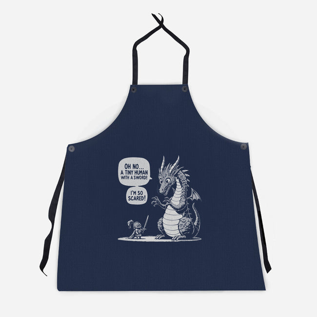 Sarcastic Dragon-Unisex-Kitchen-Apron-Popnotic
